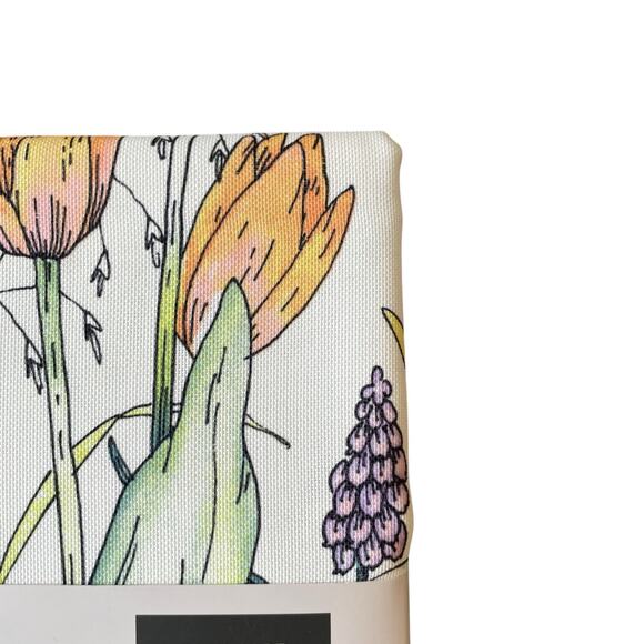 The Farmhouse Spring Floral Bunnies Easter Tablecloth 60x120 Pop of Color New - Picture 10 of 10